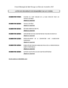 LISTE DES DELIBERATIONS 04112025