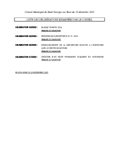 LISTE DES DELIBERATIONS 16122025